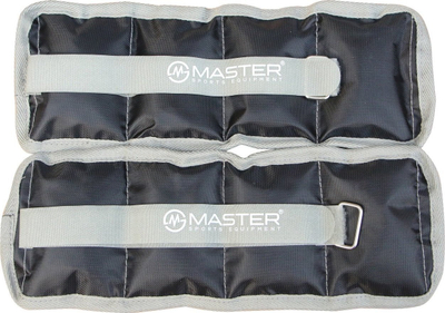 Pesha për kyçe Master Fitness, 2 x 0.5 kg, material oxford, blu