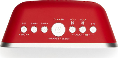 Radio ora Aiwa CRU-19RD, ekran LED 0.6", radio FM, e kuqe