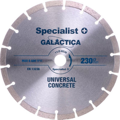 Disk diamanti Specialist+ Galactica, 230mm, segment 10mm, argjendtë