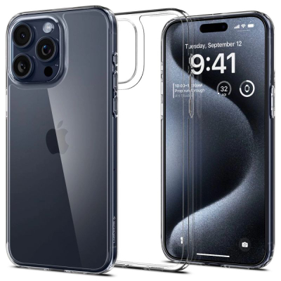 Mbrojtëse telefoni Spigen Air Skin Hybrid për iPhone 15 Pro 6.1", transparente, kristal i kthjellët
