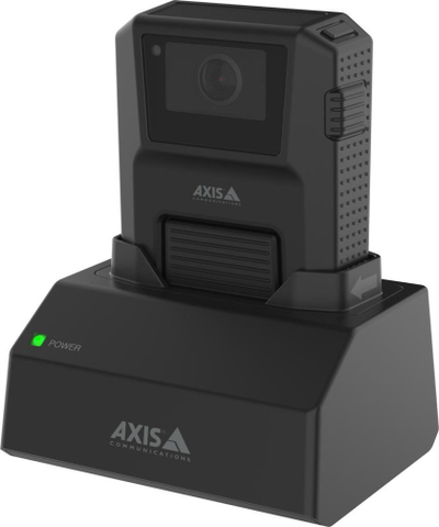 Stacion dokimi Axis W700 Mk II, për kamera trupore, i zi