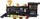 Set tren lodër Ramiz Retro, pistë 213 x 106 cm, efekt tymi dhe dritë, shumëngjyrësh