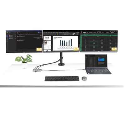 USB-C хаб StarTech 117B USBC MULTIPORT, 4K, 100W, сив
