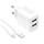Ѕиден полнач Puro Pro Lite, 10W, 2x USB A, бел