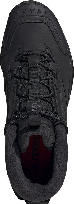 Çizme dimri Adidas Terrex Winter Boot Mid Leather M ID2859, lëkurë, taban antirrëshqitës, të zeza