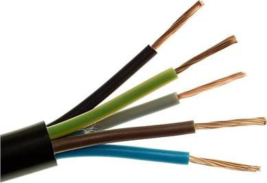 Kabllo gome Turek OW, 5x1.5 mm², 500V, i zi