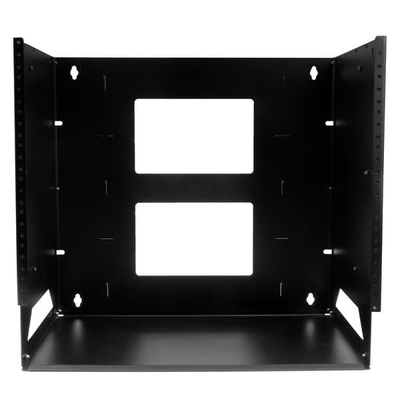Raft serverash muri StarTech 8U, me raft të brendshëm 12", çelik i fortë, i zi