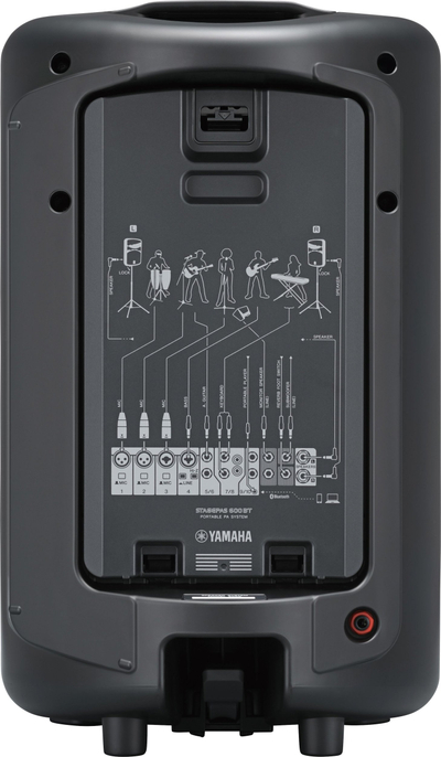 Портабилен PA систем Yamaha STAGEPAS 600BT, 680W, миксер 10 канали, црн