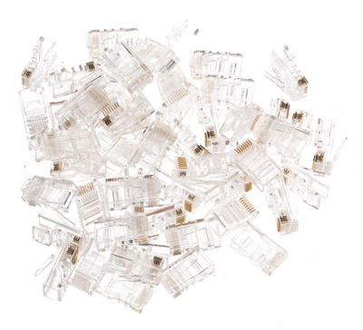 Konektor RJ45 NETRACK 105-51, UTP 8P8C, paketim 100 copa, transparent