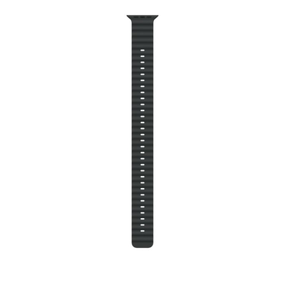 Apple Watch 49mm Band, Black Ocean Band Extension, Natural Titanium Finish