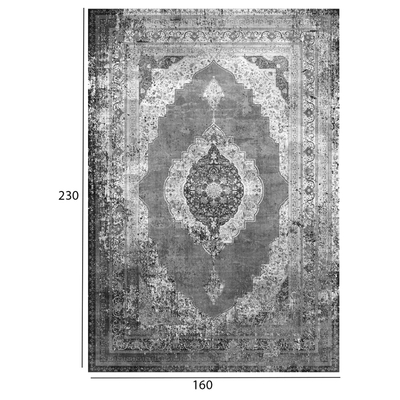Tepih vintage JOSIANE 160×230 me thekë HM7675.07, gri