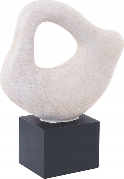 Figurinë zbukuruese KAVALA Ceramic, 32cm, abstrakte, e bardhë