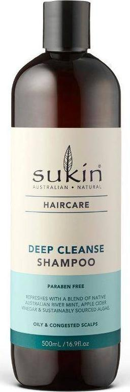 Shampo për flokë Sukin Deep Cleanse, pastrim i thellë, pa sulfate
