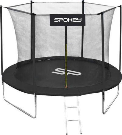  Trampolinë Garden Jumper II me një rrjetë të brendshme dhe një shkallë 10FT 305 cm, ngjyrë të zezë