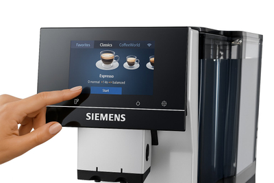 Aparat kafeje Siemens EQ700 TP713R09, automatike, me portafilter, i zi Piano Black