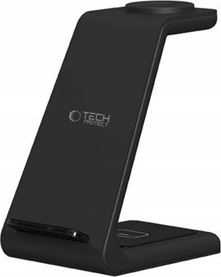 Karikues wireless Tech-Protect QI15W-A36 3n1, 15W, për Android, i zi