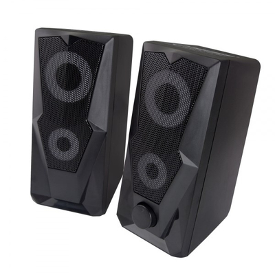 Altoparlantë kompjuterikë Esperanza Rainbow Baila EGS103, stereo, LED RGB, të zinj