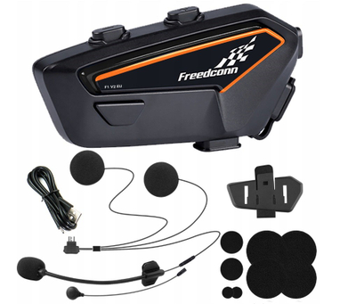 Interkom motoçiklete FreedConn F1 V2 EU, Bluetooth 5.2, i zi