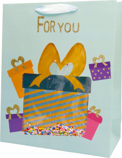 Qese dhurate Incood Gift Bag Window, 26x32 cm, shumëngjyrëshe