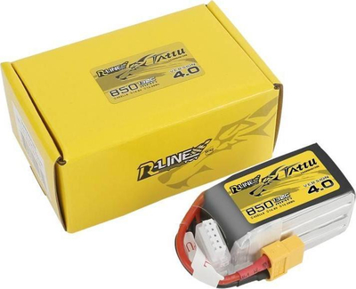 Bateri LiPo Tattu R-Line 4.0 4S1P, 850mAh, 14.8V 130C, gri