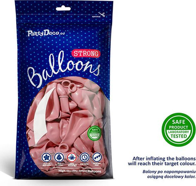Balona lateksi rozë, 30 cm, set 10 copë