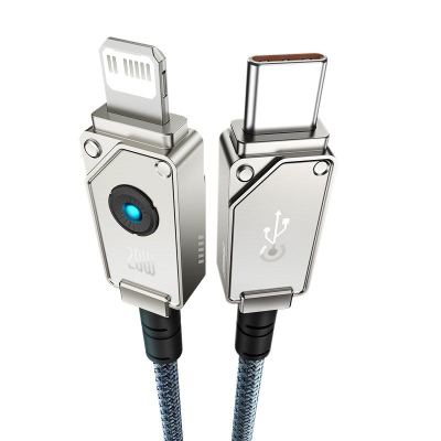 Kabllo Baseus Unbreakable USB C në Lightning, 1m, 20W, gri