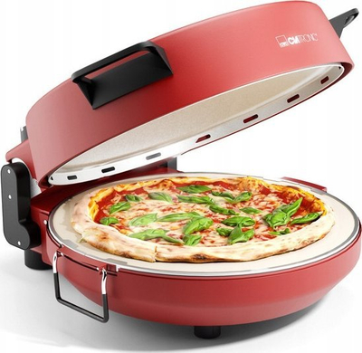 Pjekës pice Clatronic PM3787, 1200W, 32 cm, i kuq