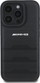 Kapak telefoni AMG Leather Debossed Lines për iPhone 16 Pro Max, lëkurë, kundra gërvishtjeve, i zi