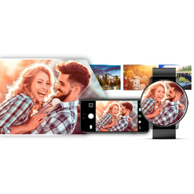 Orë inteligjente Giewont GW120-2 Pro, Bluetooth, me ekran me prekje, e zezë