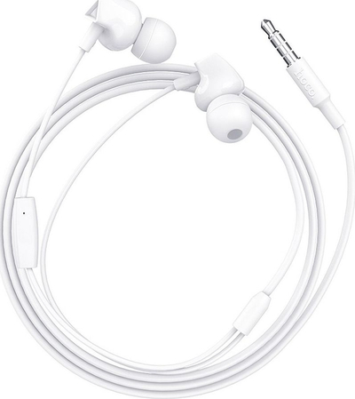 Kufje Hoco M60 in-ear, me mikrofon, universale, të bardha