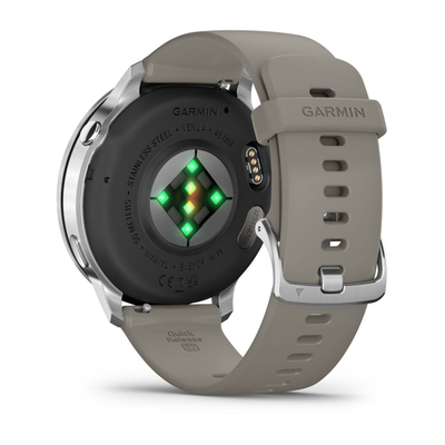 Ora inteligjente Garmin Venu 4, 45mm, GPS, argjend me rrip gri