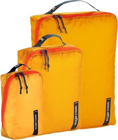 Set kuba organizues udhëtimi Eagle Creek Pack-It Isolate, 3 copë, XS S M, e verdhë Sahara