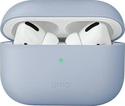 Заштитна футрола UNIQ Lino за AirPods Pro, силикон, со безжично полнење, светло сина
