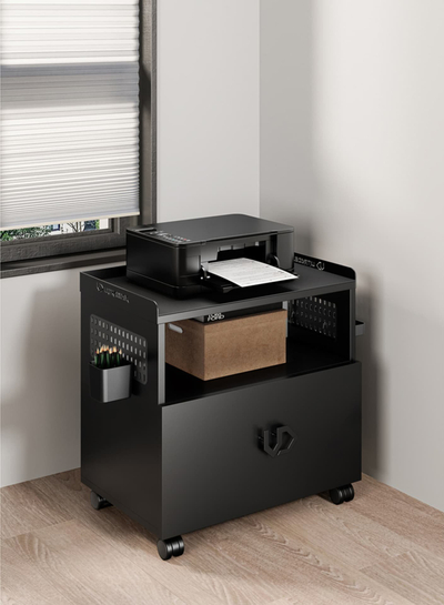 Кабинет за канцеларија ULTRADESK CRATE, 60x60x38 cm, со тркала, црн