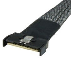 Kabllo serveri Supermicro CBL-MCIO-1270S4T1, MCIO x8 në SlimSAS x8, 70cm, e zezë