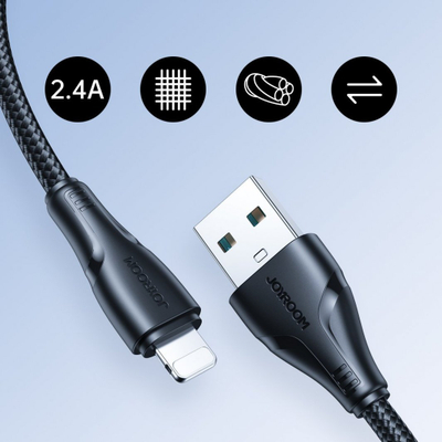 Kabllo USB Joyroom JYR701, USB A në Lightning, 1.2m, e zezë