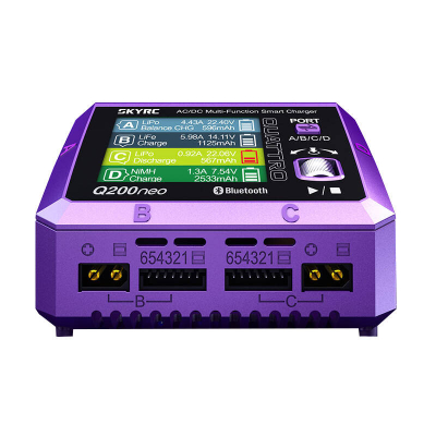 Karikues baterish RC SkyRC Q200neo, AC/DC 200W 10A, 6S LiPo, i vjollcë