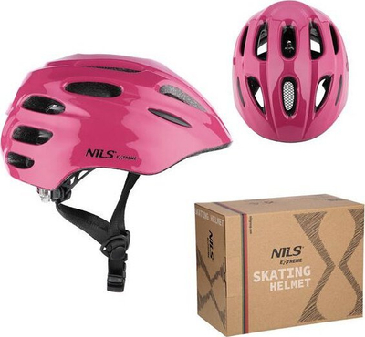 Helmeta biçiklete Nils Adjustable Protective, fëmijësh, LED, 42-48 cm, jeshile