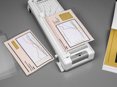 Laminator Tracer A4 TRL-7 All in One, laminim i nxehtë dhe i ftohtë, prerës dhe shpues, i bardhë