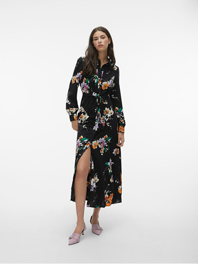 Fustan Vero Moda VMSHILAH Regular Fit 10294989 Black