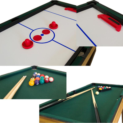 Tavolinë lojrash Enero Multi Game 9in1, futbol tavoline edhe bilardo, shumëlojëshe, dru natyral