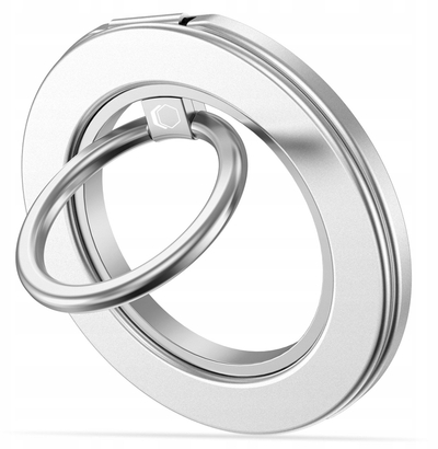 Mbajtëse magnetike telefoni Tech-Protect MMR600 MagSafe Ring, unazë 360°, argjend