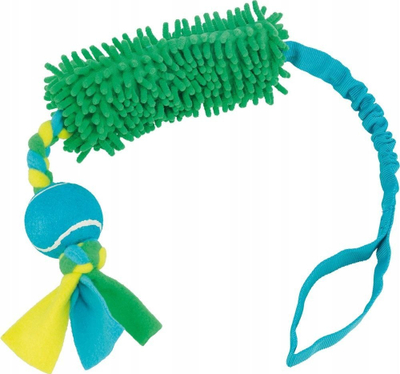 Lodër për qen Trixie Elastic Cord, me top tenisi, set 2 copë, shumëngjyrëshe