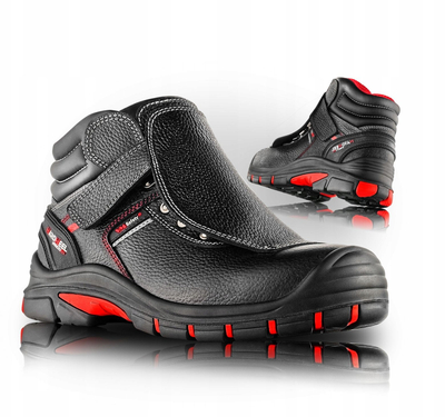 Çizme sigurie VM Footwear Bolton 5080 S3L, nr. 41, të zeza me të kuqe
