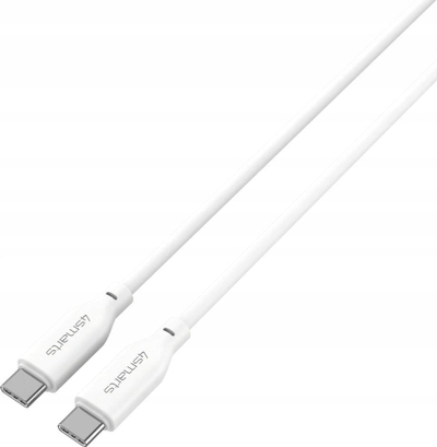 Kabllo USB-C në USB-C 4smarts High Flex, silikoni, 60W, 1.5m, e bardhë