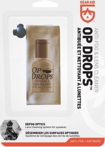 Set pastrimi për lenta McNett OP Drops, anti fog, me leckë mikrofibre, 1/4 oz