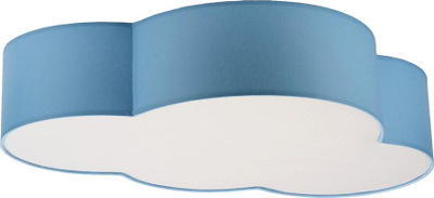 Plafonierë TK Lighting Cloud, 63cm, tekstil, E27, blu