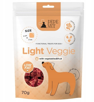 Shujtë për qen PAKA ZWIERZAKA PEPE VET Light Veggie, pa drithëra, 70g