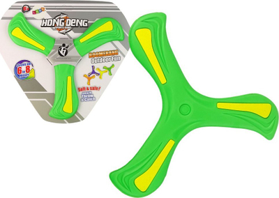 Bumerang Leantoys Green, plastik, për kalamaj, jeshil
