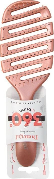 Furçë flokësh Donegal Fit Brush 1262, e ventiluar, 23cm, rozë e hapur